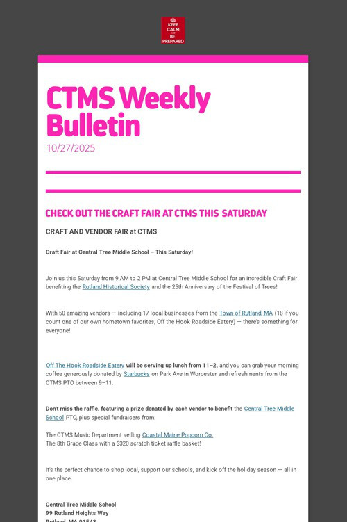 CTMS Weekly Bulletin