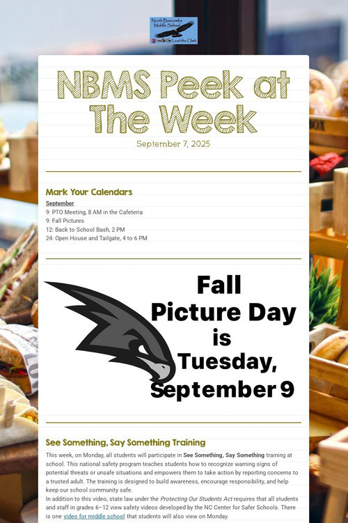 NBMS Peek at The Week