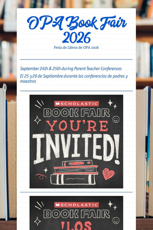 OPA Book Fair 2026
