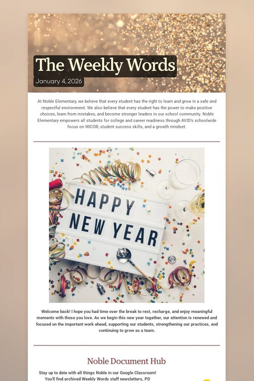 The Weekly Words