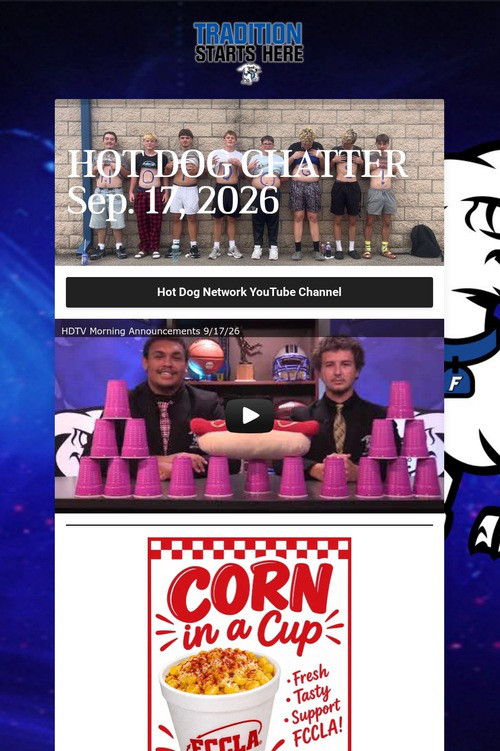 HOT DOG CHATTER Sep. 17, 2026