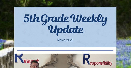 5th Grade Weekly Update