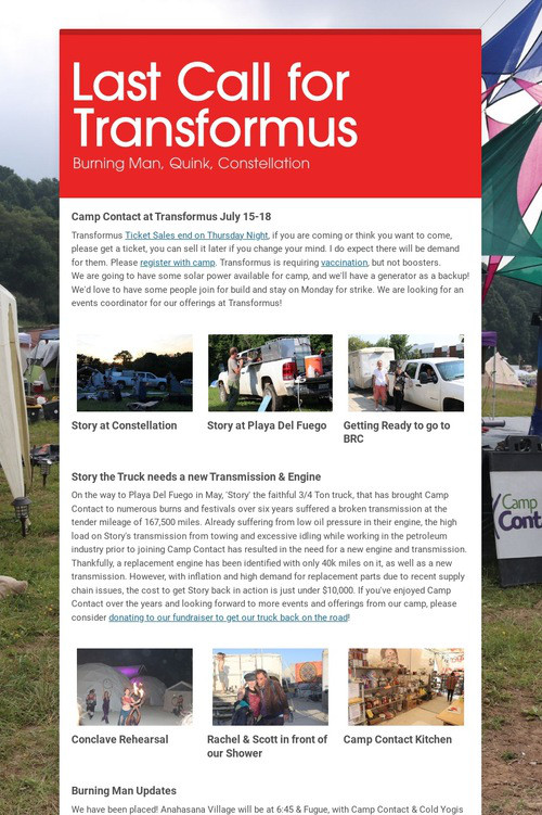 Last Call for Transformus