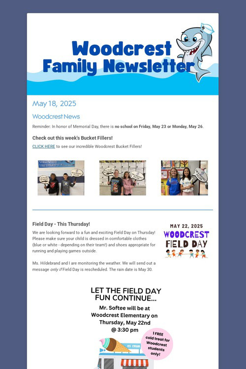 Woodcrest Family Newsletter