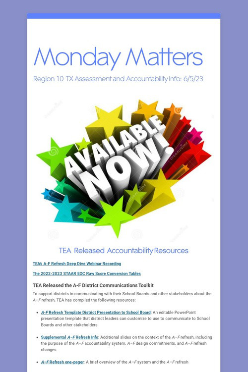 Monday Matters