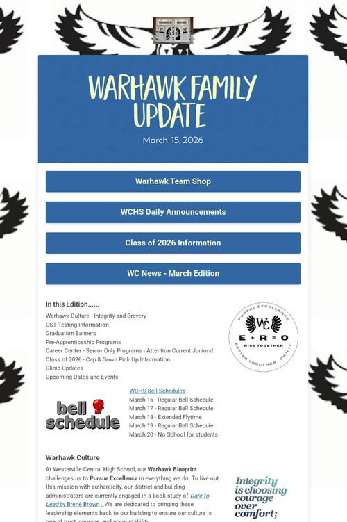 Warhawk Family Update
