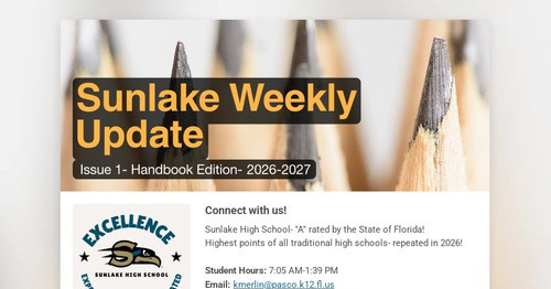 Sunlake Weekly Update
