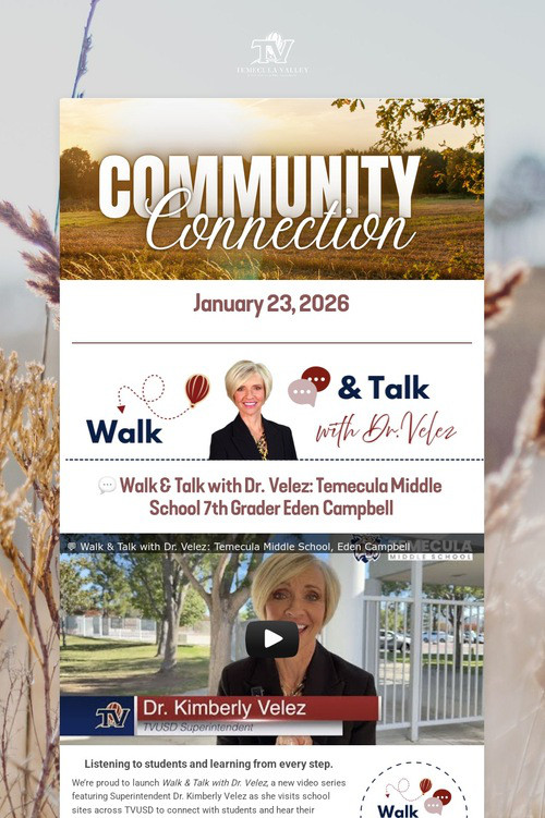 TVUSD COMMUNITY CONNECTION