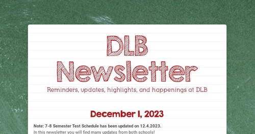 DLB Newsletter