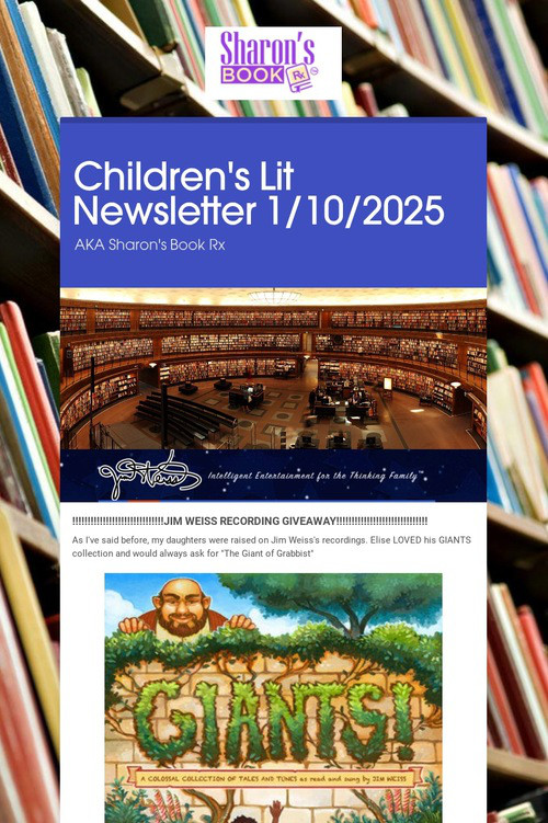 Children's Lit Newsletter 1/10/2025