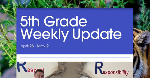 5th Grade Weekly Update