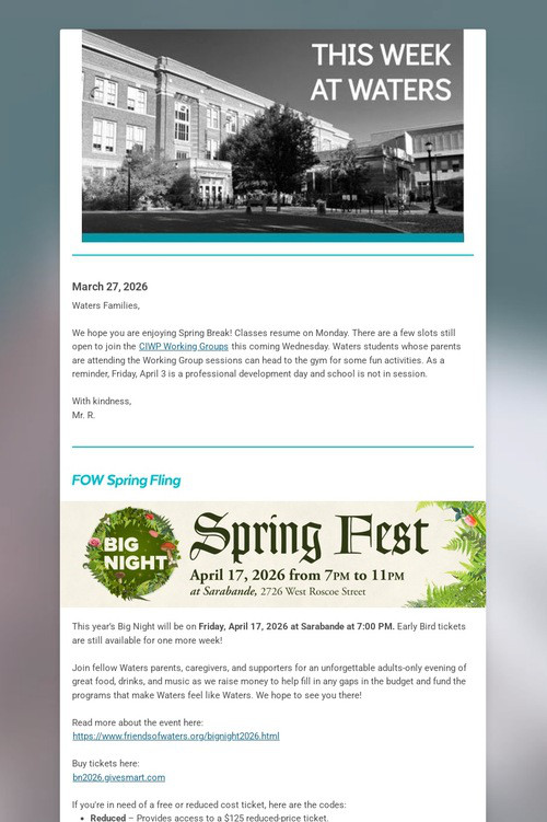 This Week at Waters - March 27