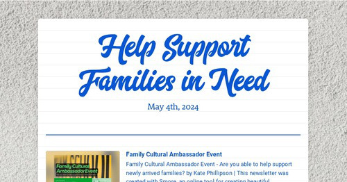 Help Support Families in Need