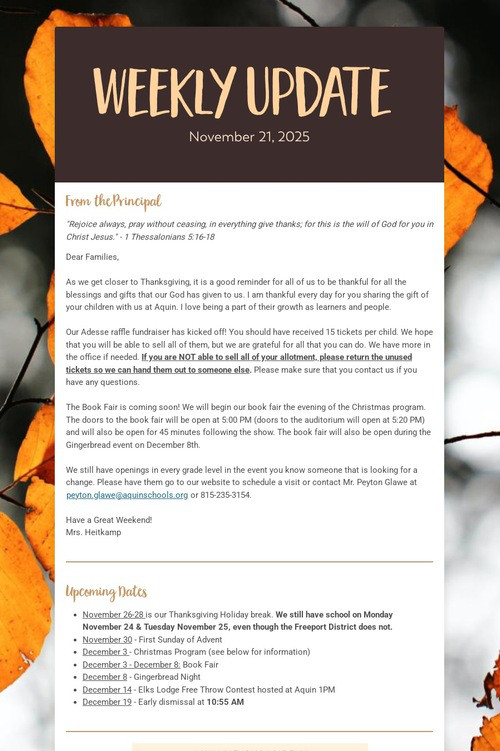 Weekly Update
