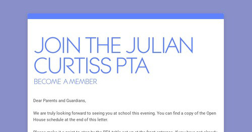 JOIN THE JULIAN CURTISS PTA