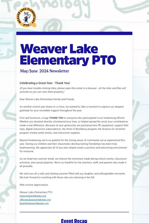 Weaver Lake Elementary PTO