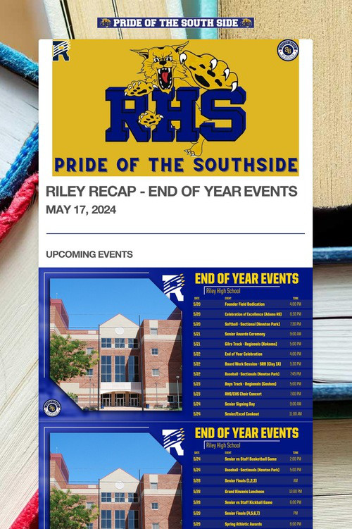 Riley Recap - END OF YEAR EVENTS