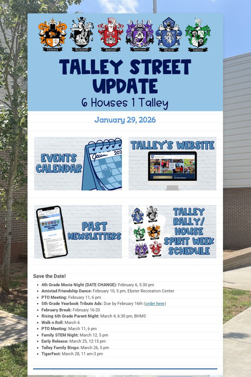 Talley Street Update