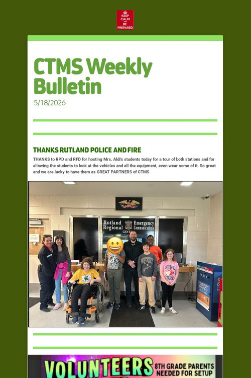CTMS Weekly Bulletin