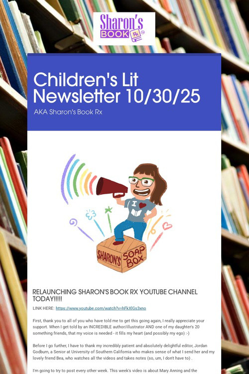Children's Lit Newsletter 10/30/25