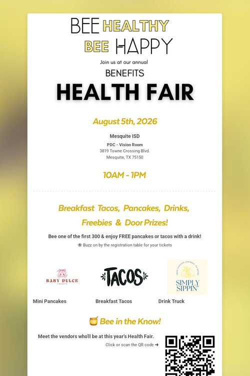 Health Fair - Vendors