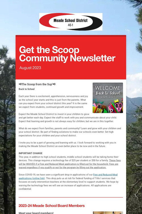 Get the Scoop Community Newsletter