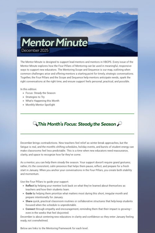 Mentor Minute