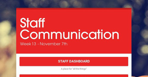 Staff Communication | Smore Newsletters For Education