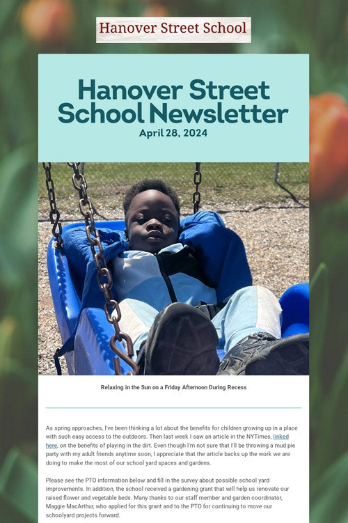 Hanover Street School Newsletter