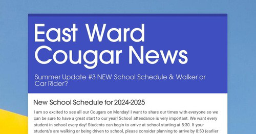 East Ward Cougar News