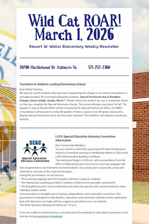 Wild Cat ROAR! March 1, 2026