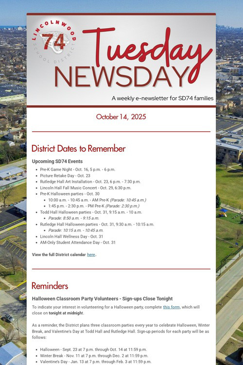 Tuesday Newsday