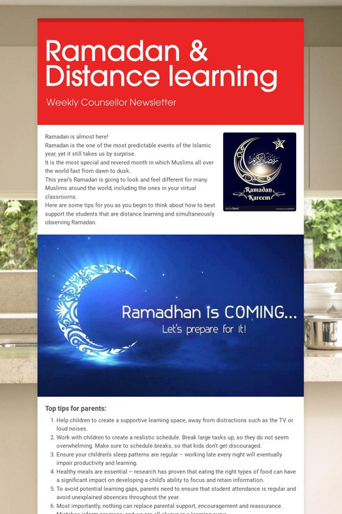 Ramadan & Distance learning