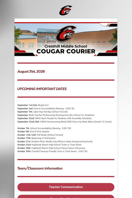 Cresthill Cougar Courier