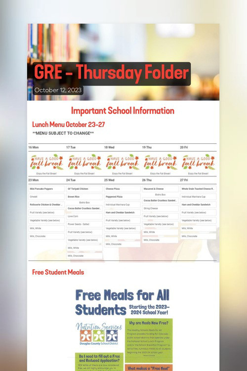 GRE - Thursday Folder
