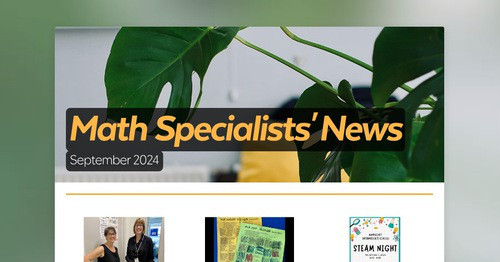 Math Specialists' News