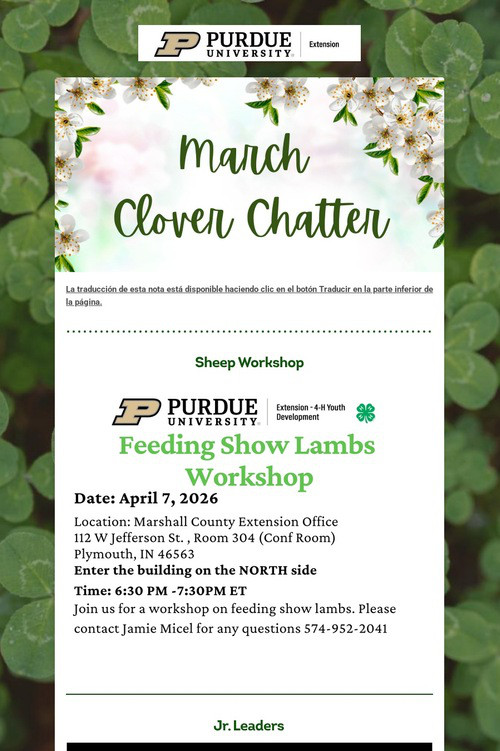 March Clover Chatter