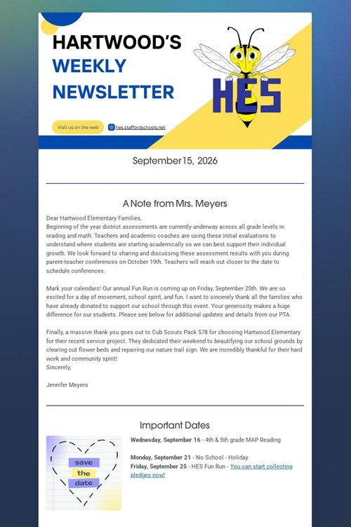 Hartwood's Weekly Newsletter
