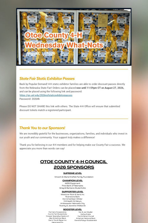 Wednesday What-Nots 8/19