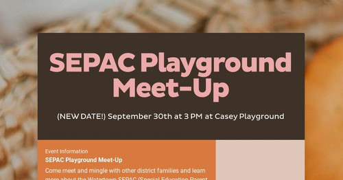 SEPAC Playground Meet-Up