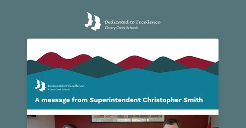 A Message from the Superintendent
