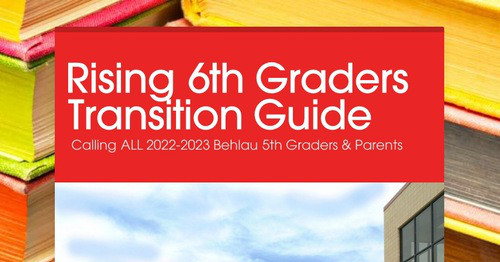 Rising 6th Graders Transition Guide