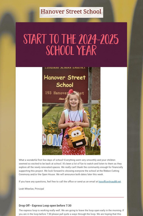 Start to the 2024-2025 School Year