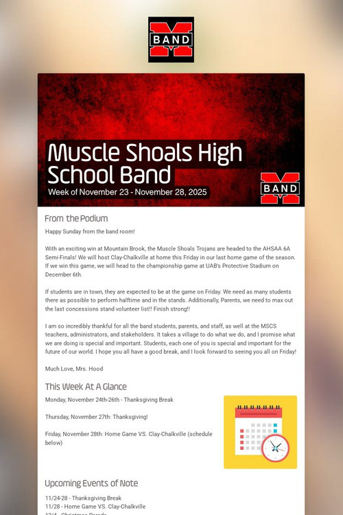 Muscle Shoals High School Band