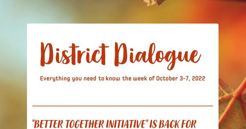 District Dialogue