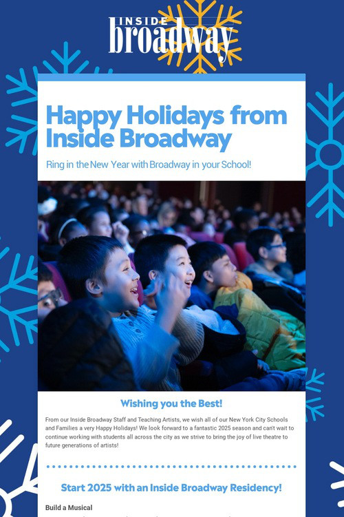 Happy Holidays from Inside Broadway