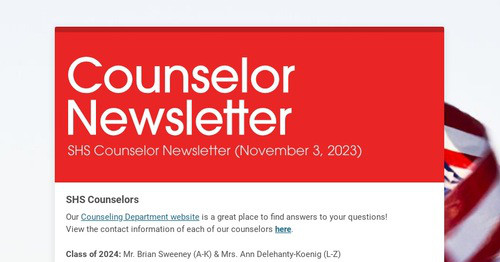 Counselor Newsletter