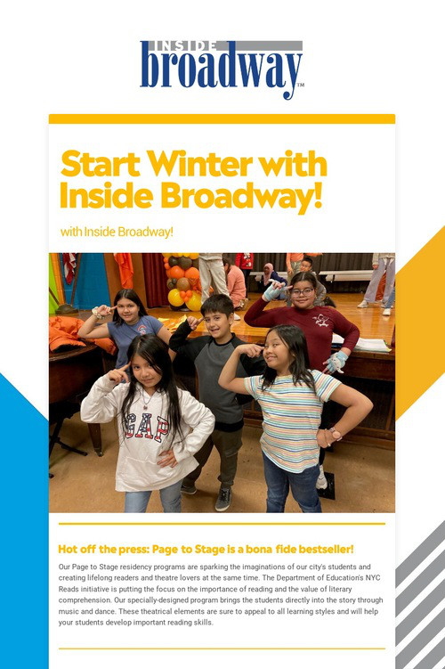 Start Winter with Inside Broadway!