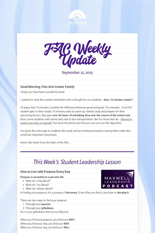 FAC Weekly Update