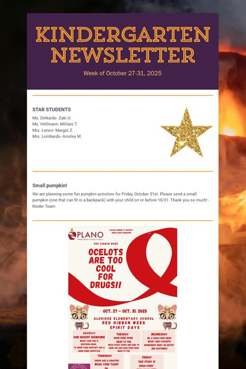 Kindergarten Newsletter